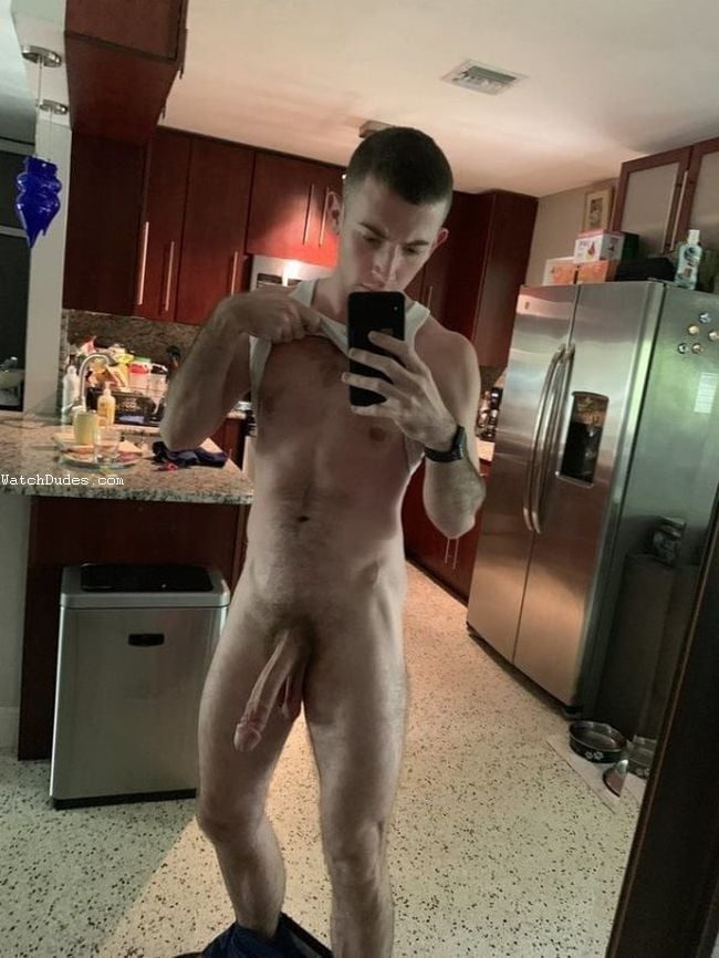 Naked in the kitchen straight male shows nude selfies with tiktok gay porn videos spend hours teaching guys how to blow and fuck